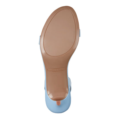 Salla Slingback Kitten Heel Sandal - Light Blue Patent | Marc Fisher