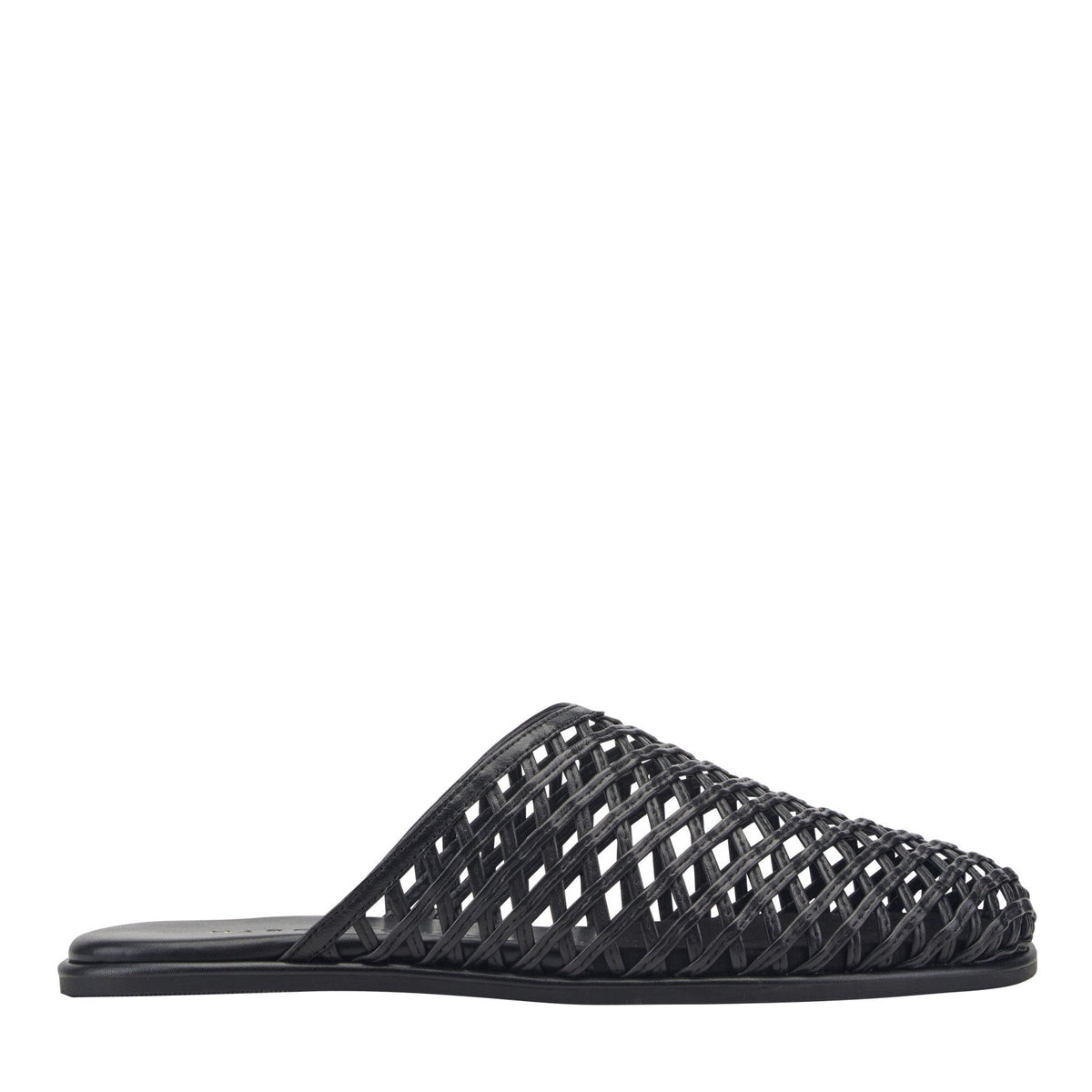 Lynzi Woven Leather Mule - Black Leather | Marc Fisher