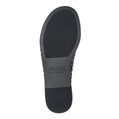 Lynzi Woven Leather Mule - Black Leather | Marc Fisher