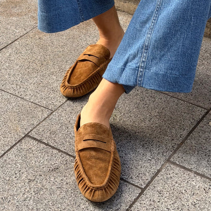 Jaynie Leather Mule Loafer - Black Leather | Marc Fisher