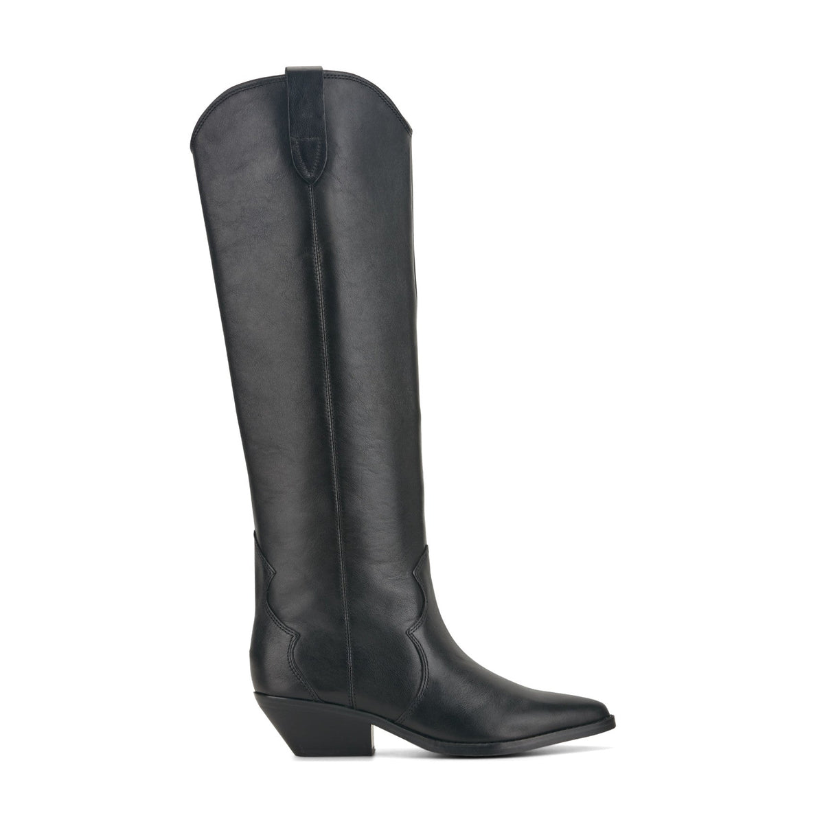 Ander Leather Western Boot - Black Leather | Marc Fisher
