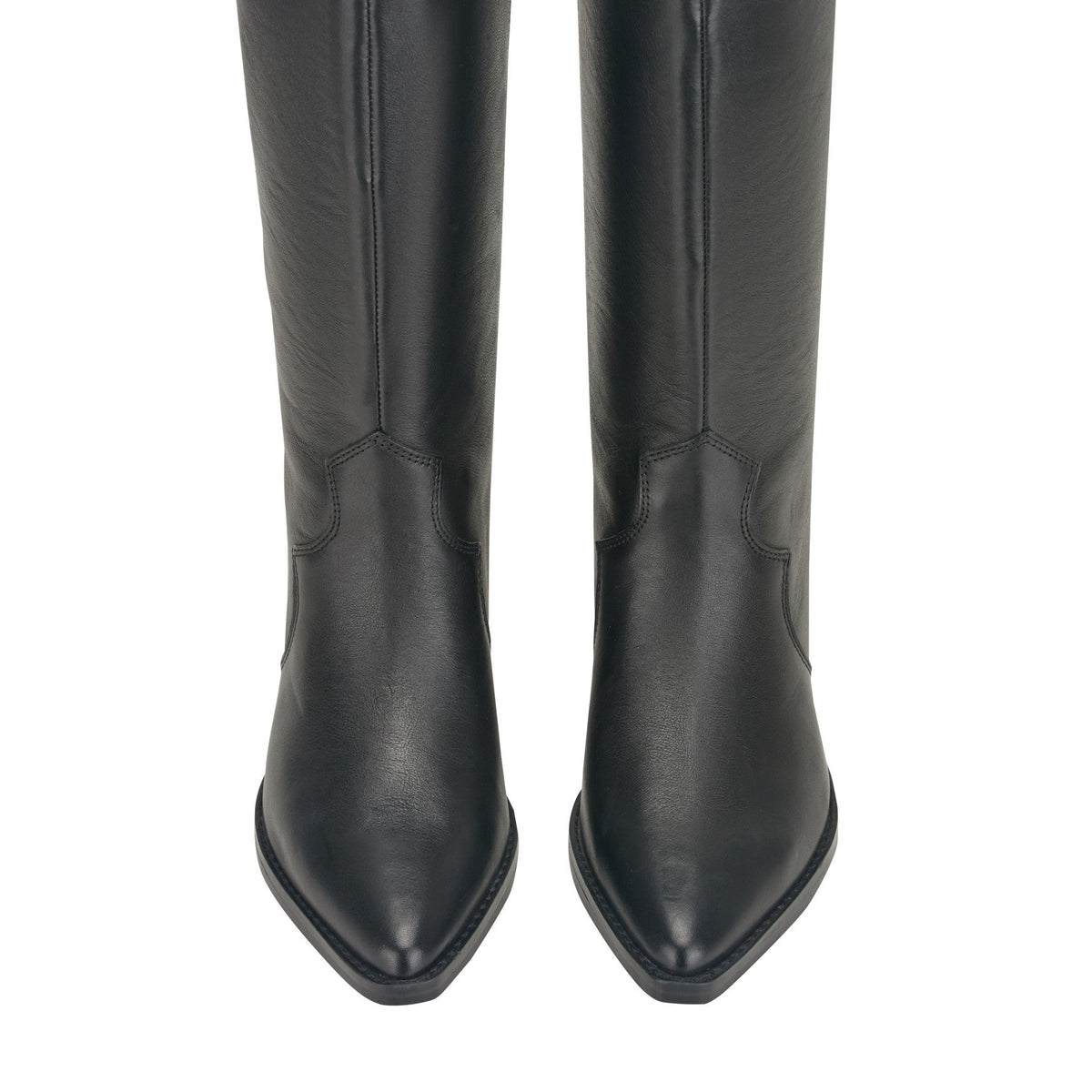 Ander Leather Western Boot - Black Leather | Marc Fisher
