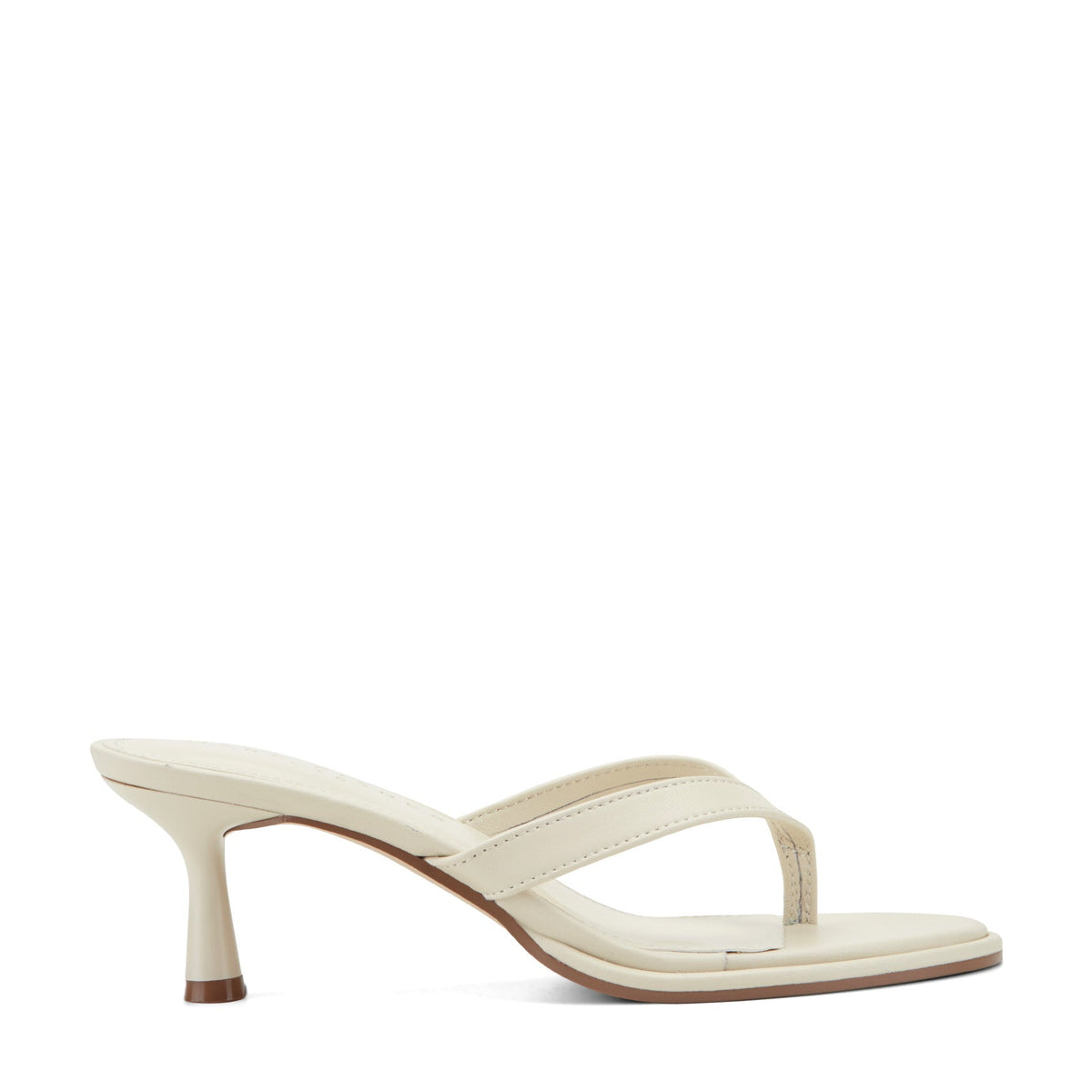 Antonia Leather Thong Sandal - White Leather | Marc Fisher