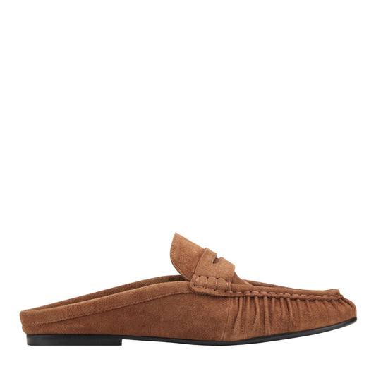 Jaynie Leather Mule Loafer - Natural Suede | Marc Fisher