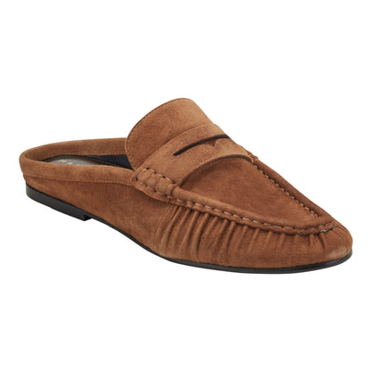 Jaynie Leather Mule Loafer - Natural Suede | Marc Fisher