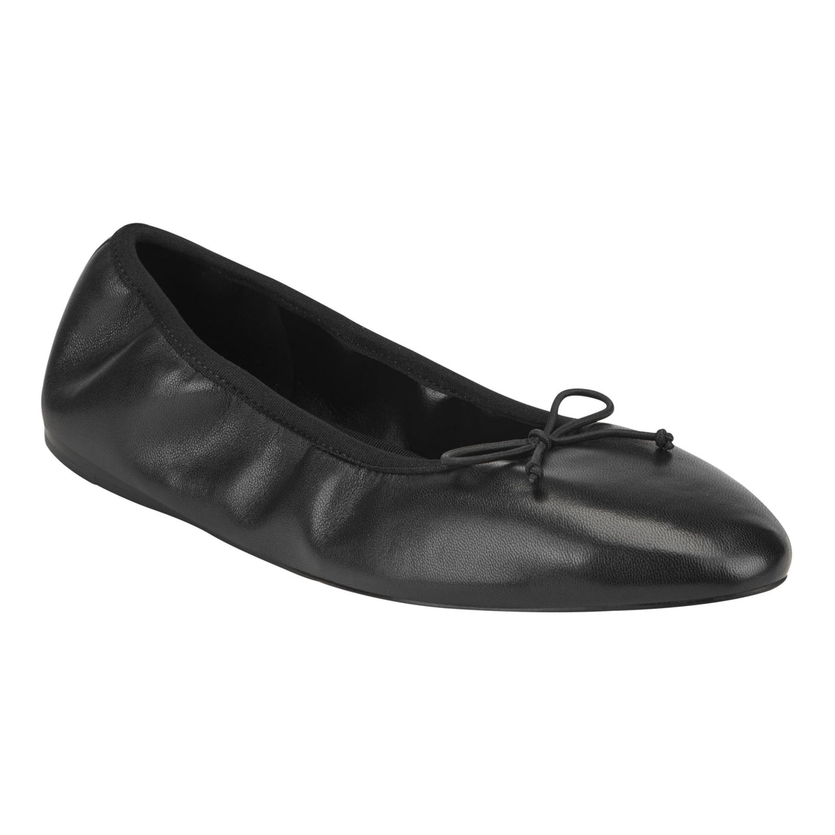 Amellie Leather Ballet Flat - Black Leather | Marc Fisher