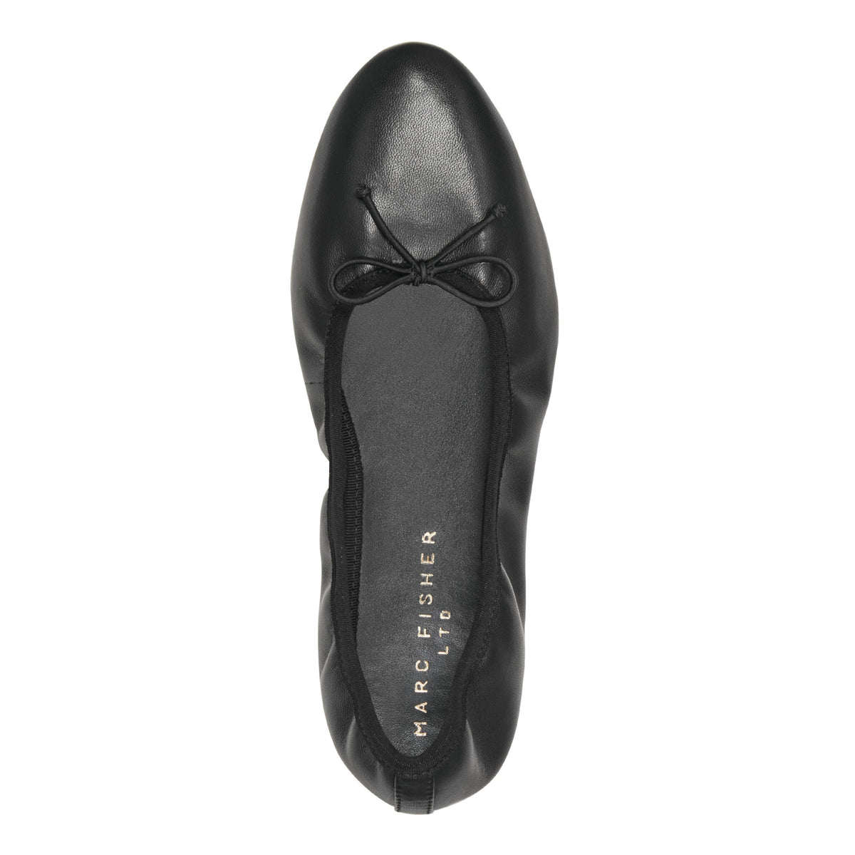 Amellie Leather Ballet Flat - Black Leather | Marc Fisher