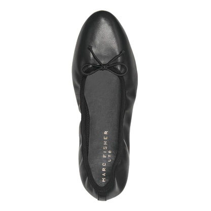 Amellie Leather Ballet Flat - Black Leather | Marc Fisher
