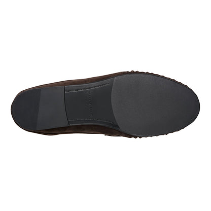 Jaynie Leather Mule Loafer - Dark Brown Suede | Marc Fisher