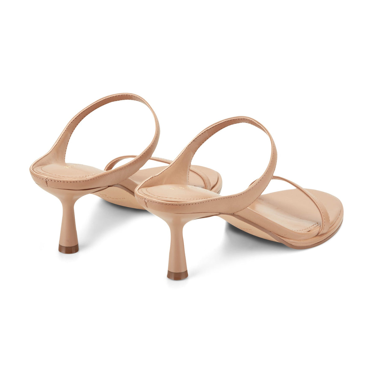 Alonde Leather Heeled Slide Sandal - Medium Natural Leather | Marc Fisher