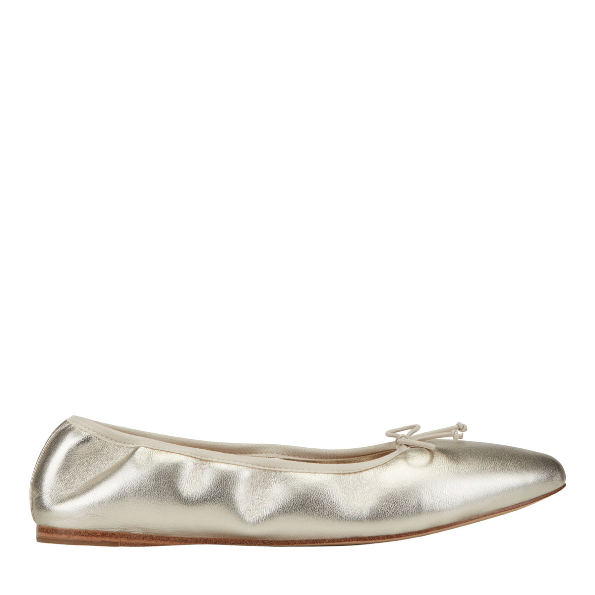 Amellie Leather Ballet Flat - Platino Leather | Marc Fisher