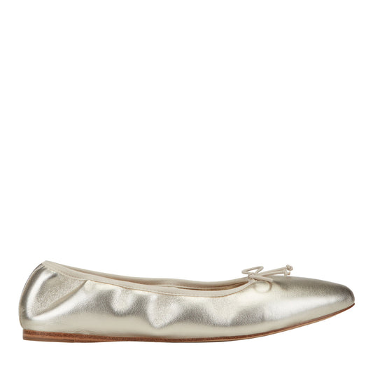 Amellie Leather Ballet Flat - Platino Leather | Marc Fisher