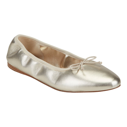 Amellie Leather Ballet Flat - Platino Leather | Marc Fisher
