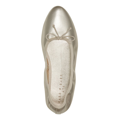 Amellie Leather Ballet Flat - Platino Leather | Marc Fisher