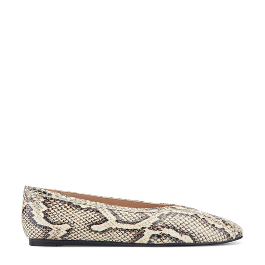 Gradi Leather Ballet Flat - Snake Printed Leather | Marc Fisher