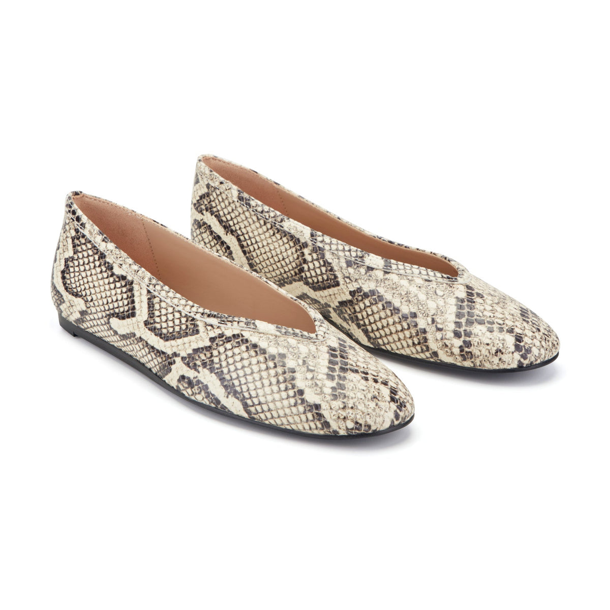 Gradi Leather Ballet Flat - Snake Printed Leather | Marc Fisher