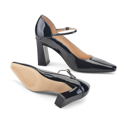 Genevie Mary Jane Pump - Black Patent Leather | Marc Fisher