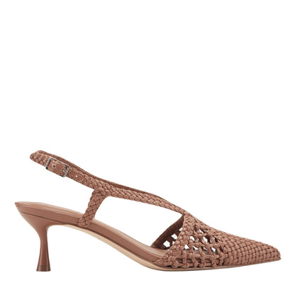 Reagan Woven Leather Pump - Natural Leather | Marc Fisher