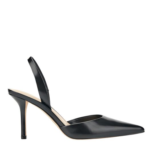 Noland Leather Slingback Pump - Black Leather | Marc Fisher