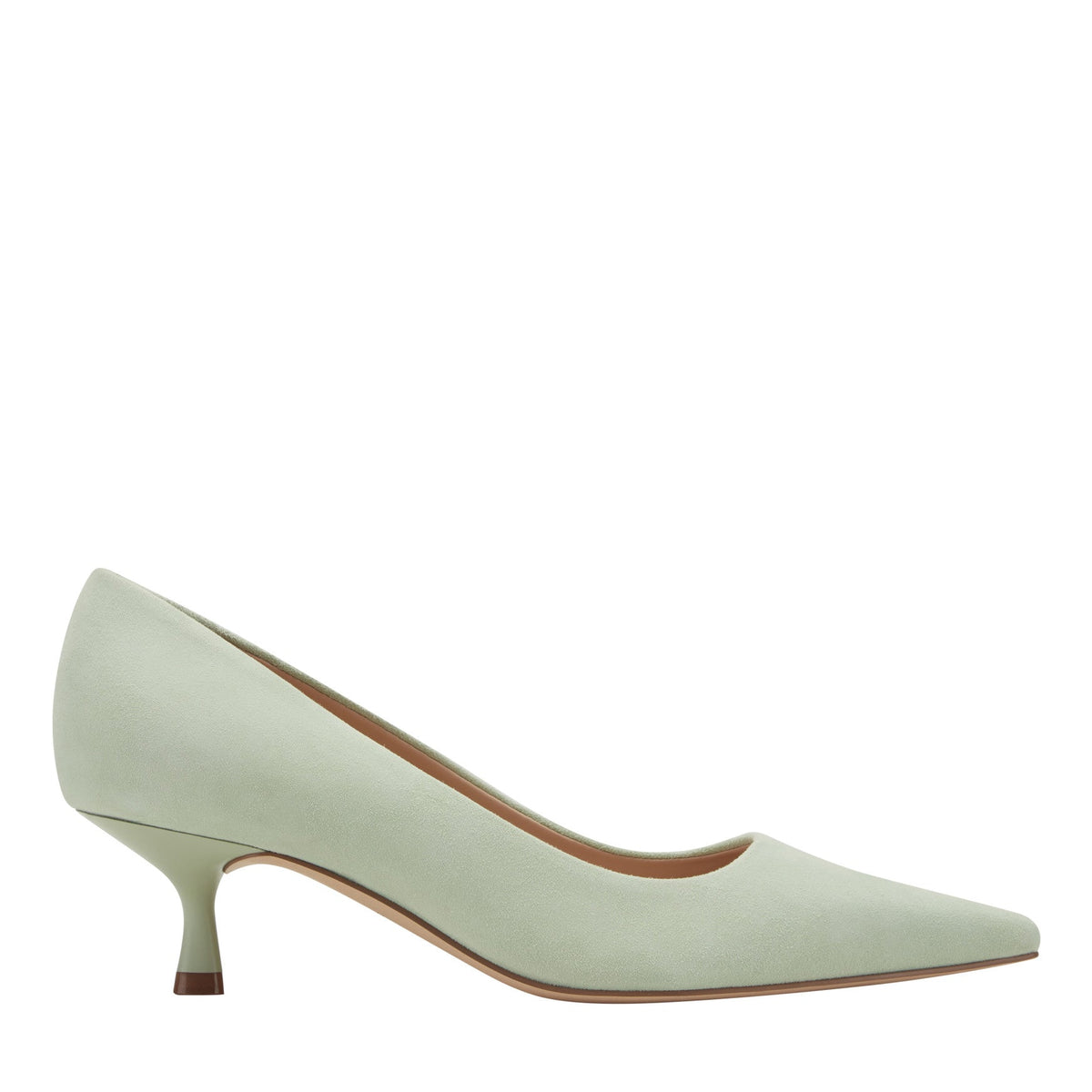 Calynna Leather Kitten Heel Pump - Mint Suede | Marc Fisher