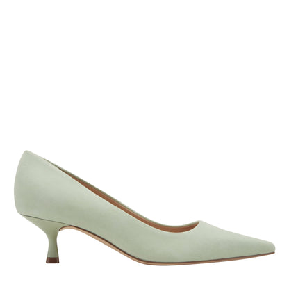 Calynna Leather Kitten Heel Pump - Mint Suede | Marc Fisher