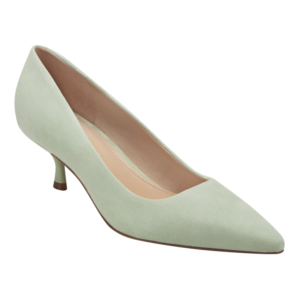 Calynna Leather Kitten Heel Pump - Mint Suede | Marc Fisher