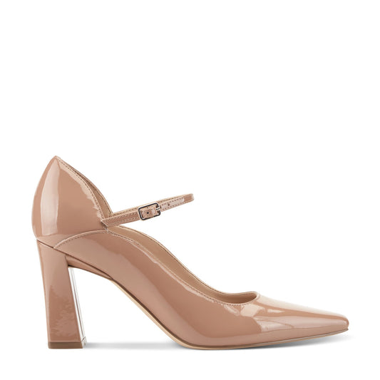 Genevie Mary Jane Pump - Nude Patent Leather | Marc Fisher
