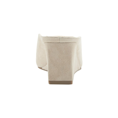 Malley Leather Wedge Mule - Natural Suede | Marc Fisher