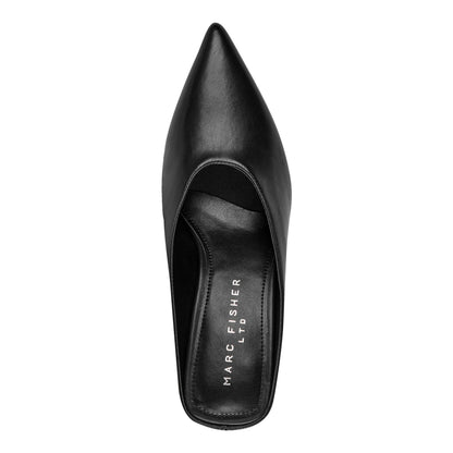Malley Leather Wedge Mule - Black Leather | Marc Fisher