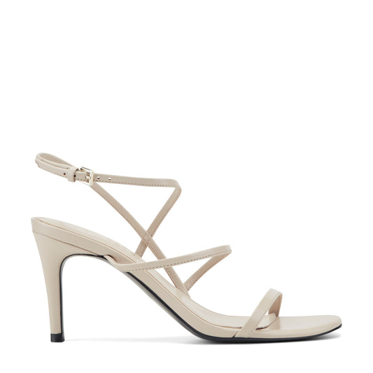 Denzi Strappy Leather Sandal - Ivory Leather | Marc Fisher