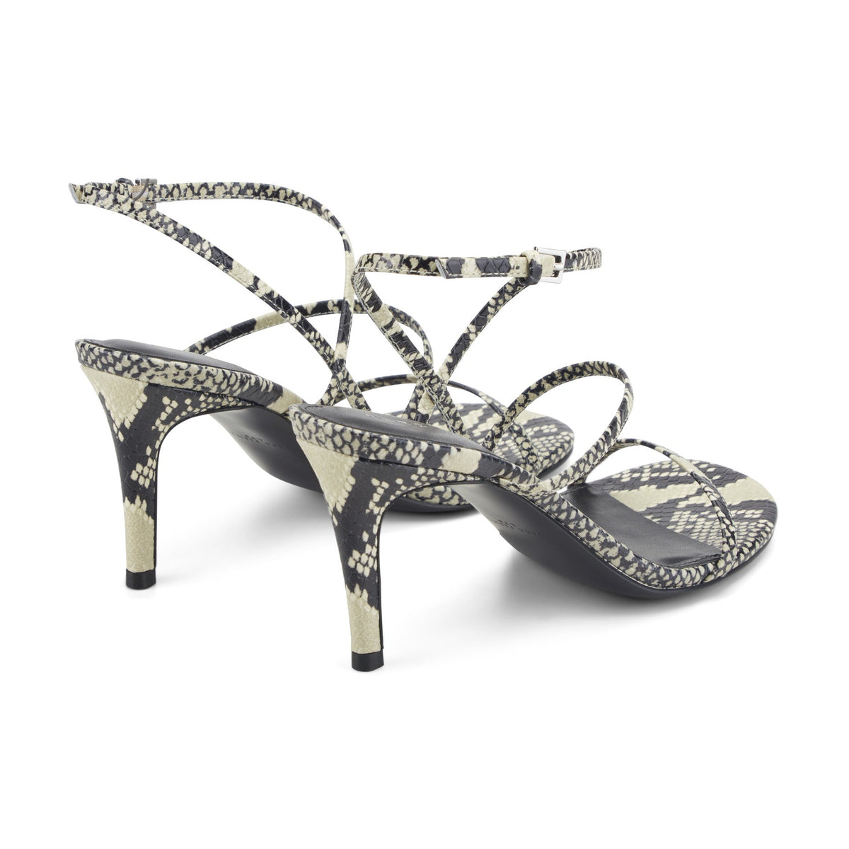 Denzi Strappy Leather Sandal - Snake Printed Leather | Marc Fisher