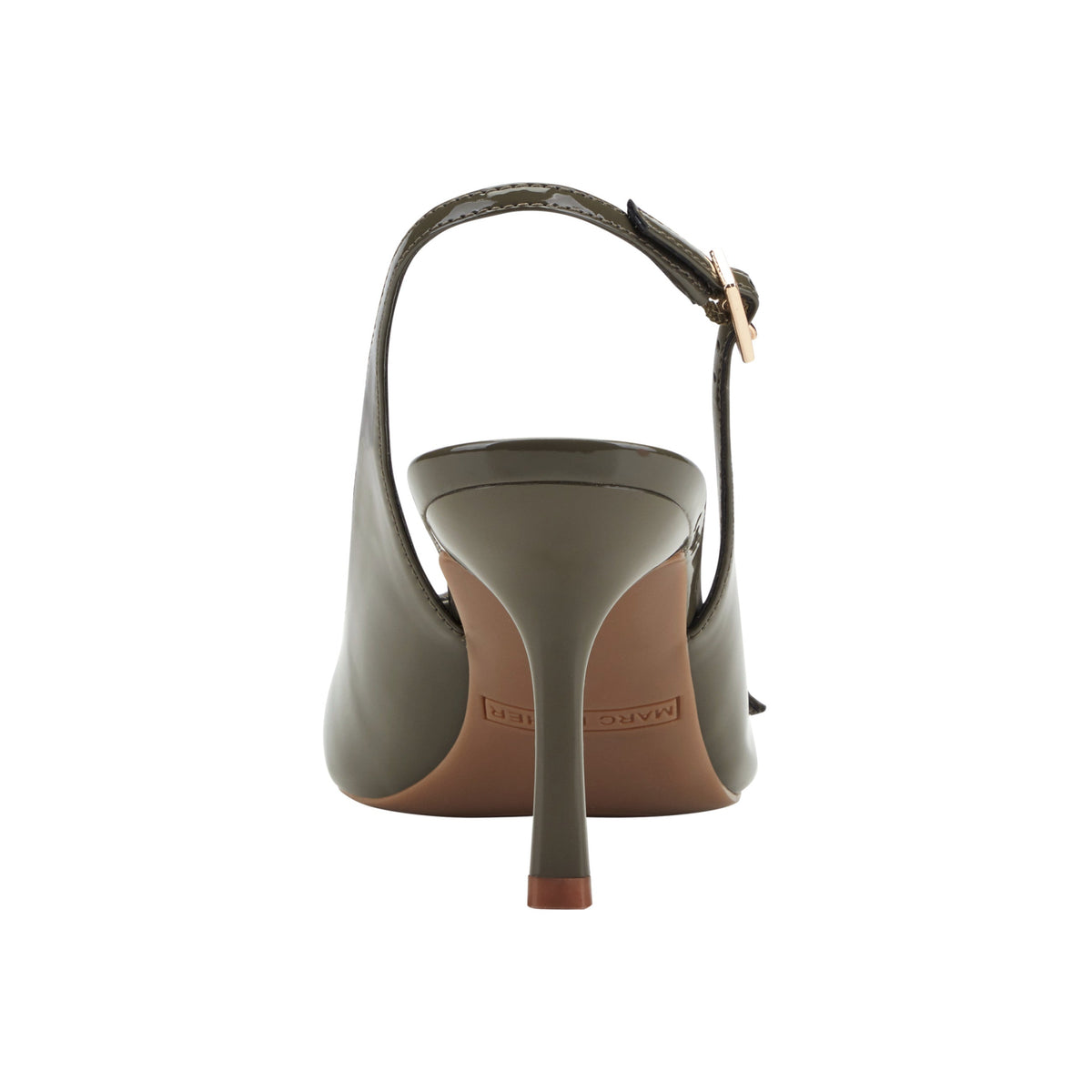 Paza Peep Toe Pump - Dark Green Patent | Marc Fisher