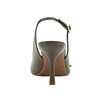 Paza Peep Toe Pump - Dark Green Patent | Marc Fisher