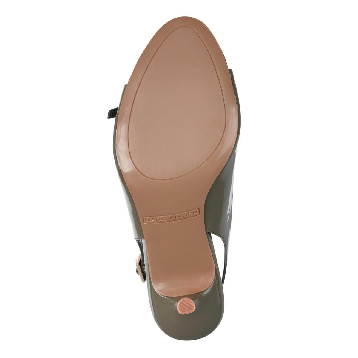 Paza Peep Toe Pump - Dark Green Patent | Marc Fisher