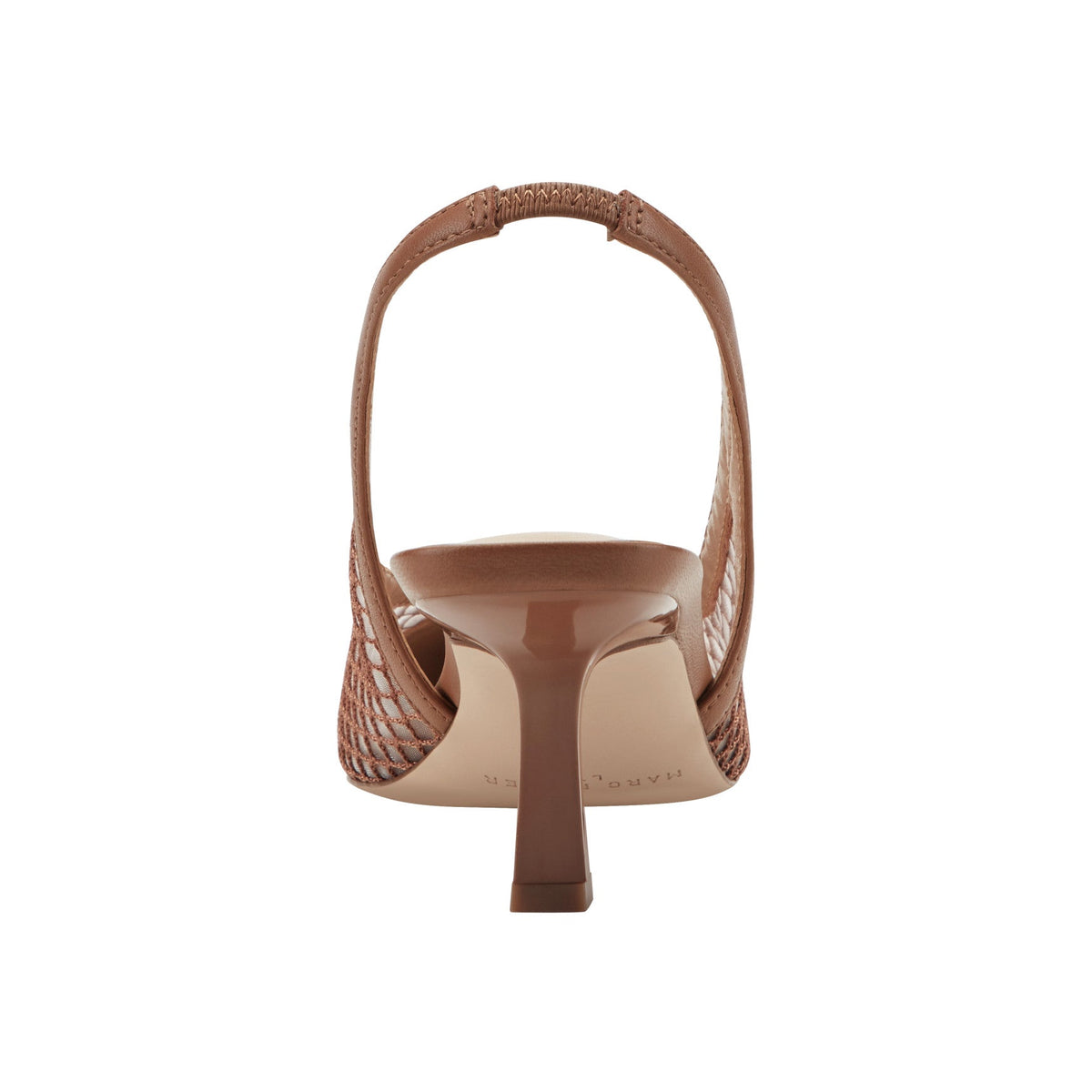 Gipsi Mesh Slingback Kitten Heel Pump - Light Brown Mesh | Marc Fisher