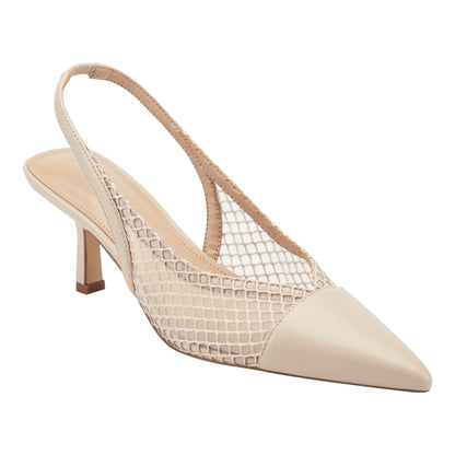 Gipsi Mesh Slingback Kitten Heel Pump - Light Natural Mesh | Marc Fisher