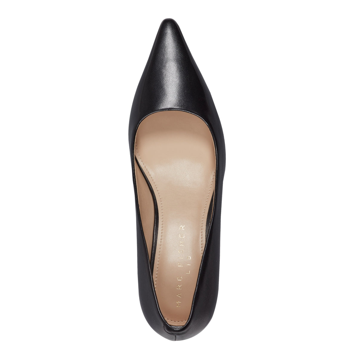 Calynna Leather Kitten Heel Pump - Black Leather | Marc Fisher