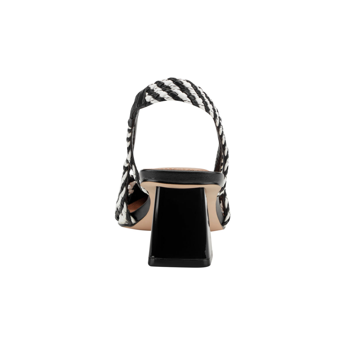 Latiya Woven Slingback Pump - Black/White | Marc Fisher