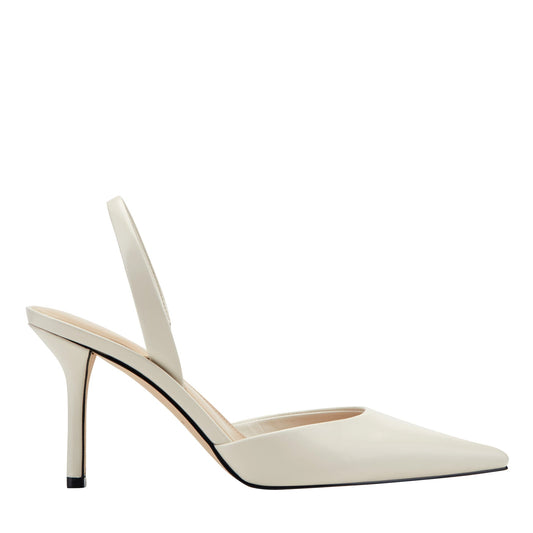 Noland Leather Slingback Pump - Cream Leather | Marc Fisher