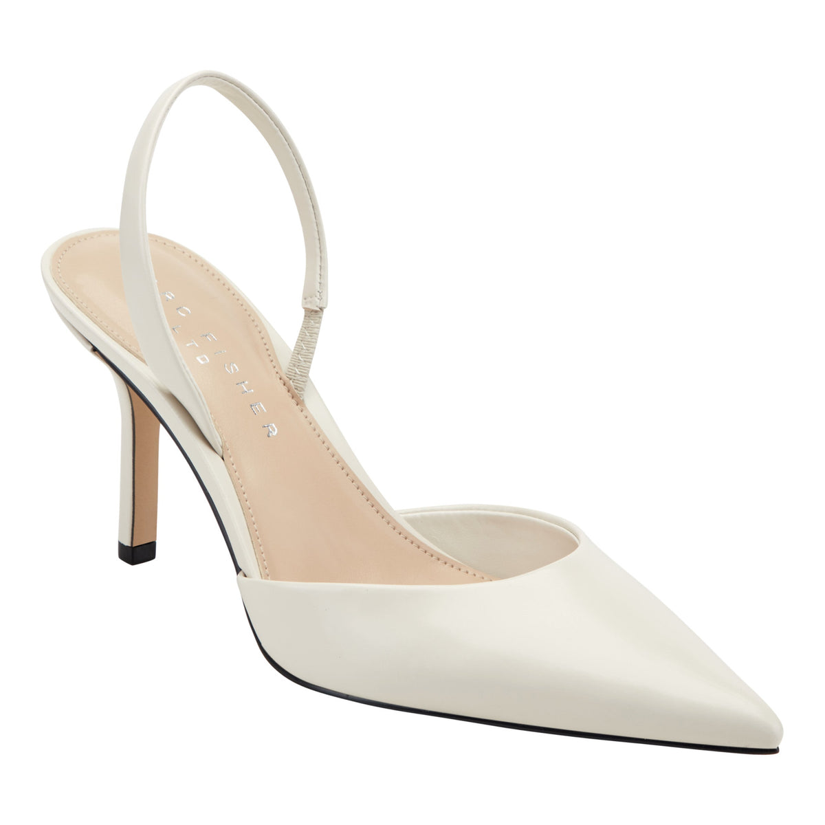 Noland Leather Slingback Pump - Cream Leather | Marc Fisher