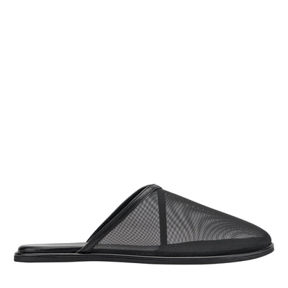 Larissa Mesh Flat Mule - Black Mesh | Marc Fisher