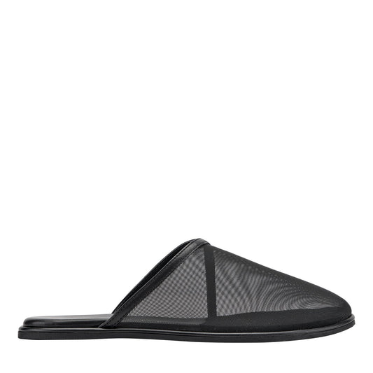 Larissa Mesh Flat Mule - Black Mesh | Marc Fisher