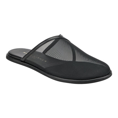 Larissa Mesh Flat Mule - Black Mesh | Marc Fisher
