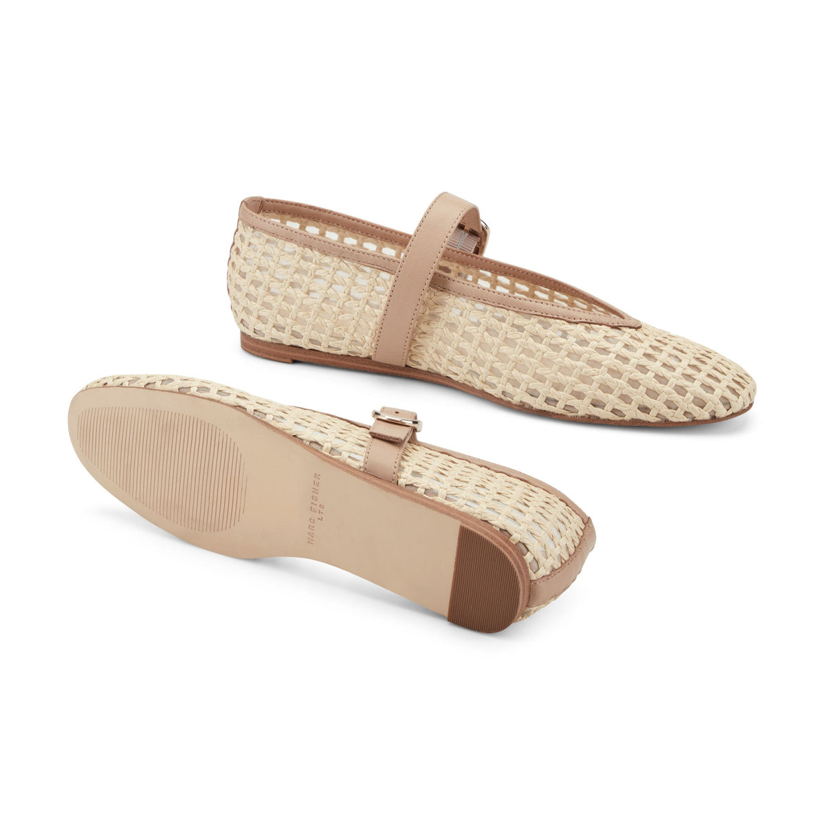 Godea Mary Jane Ballet Flat - Light Natural Raffia | Marc Fisher