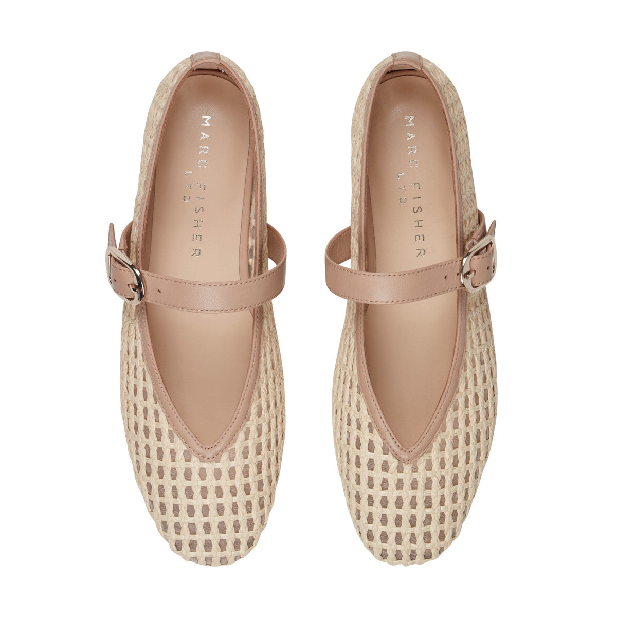 Godea Mary Jane Ballet Flat - Light Natural Raffia | Marc Fisher