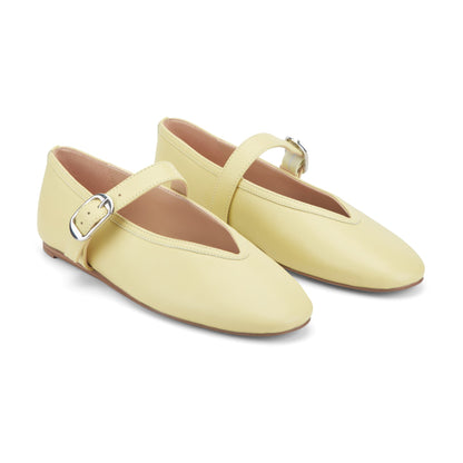 Godea Mary Jane Ballet Flat - Yellow Leather | Marc Fisher