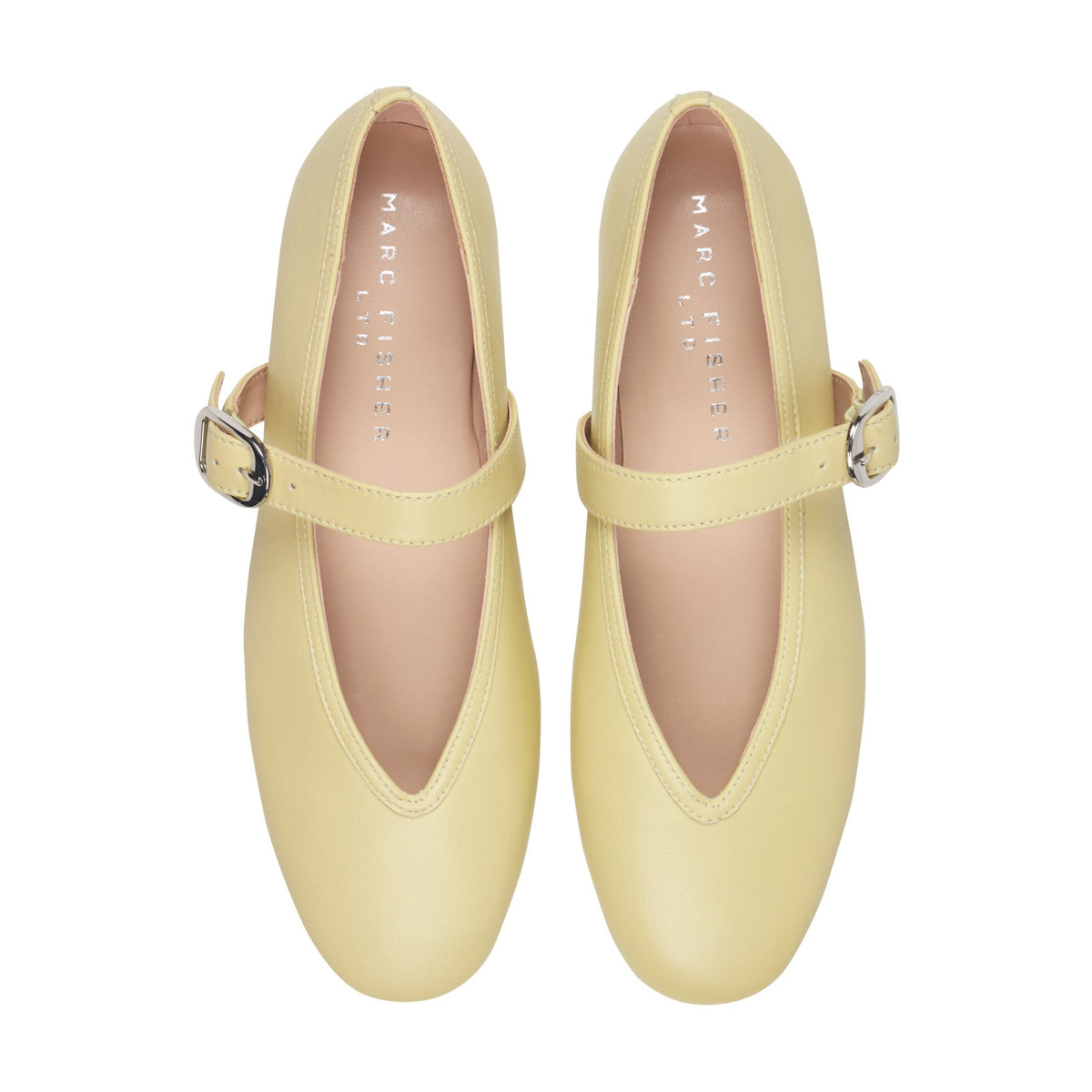 Godea Mary Jane Ballet Flat - Yellow Leather | Marc Fisher