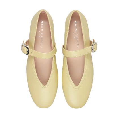 Godea Mary Jane Ballet Flat - Yellow Leather | Marc Fisher