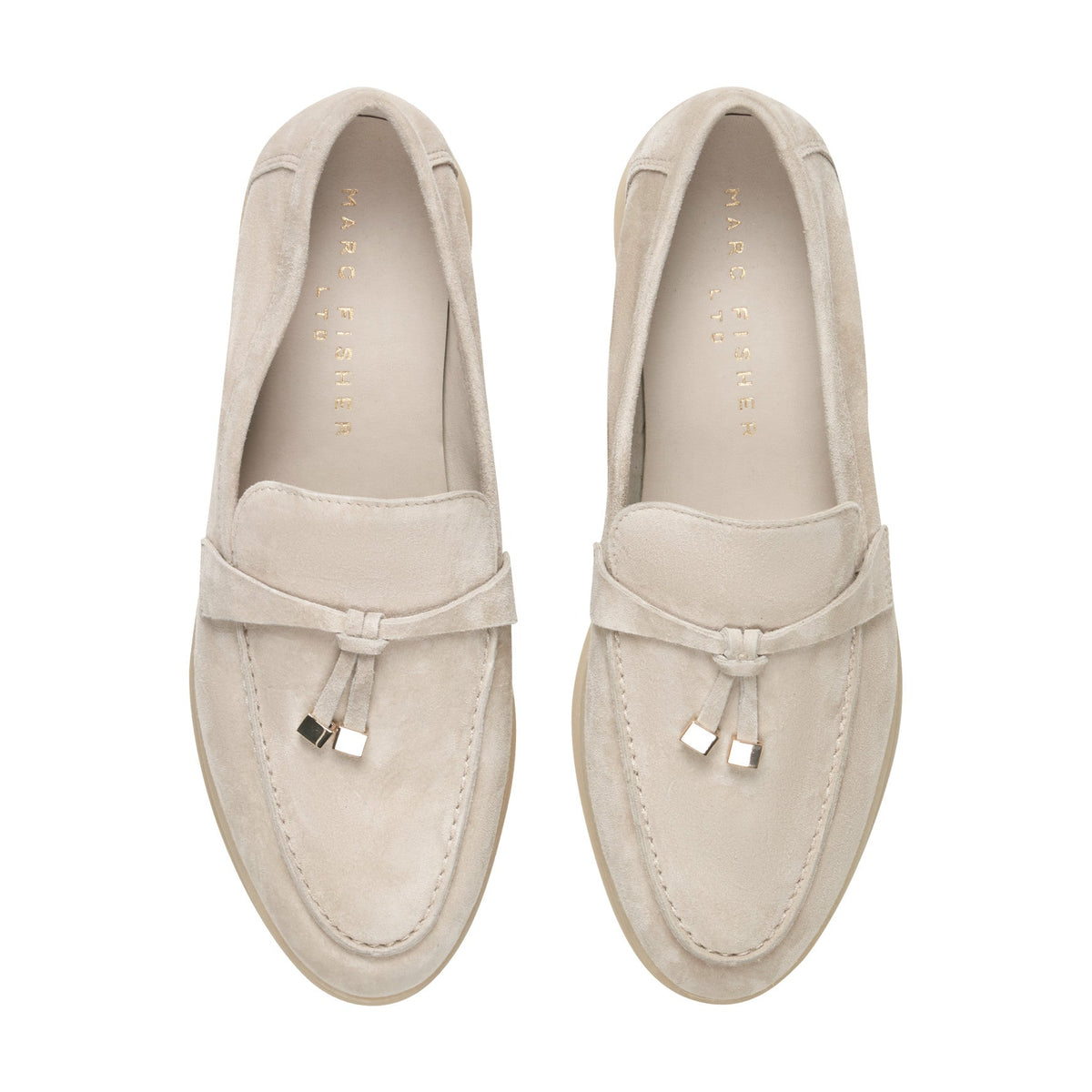 Yanelli Casual Leather Loafer - Taupe Suede | Marc Fisher