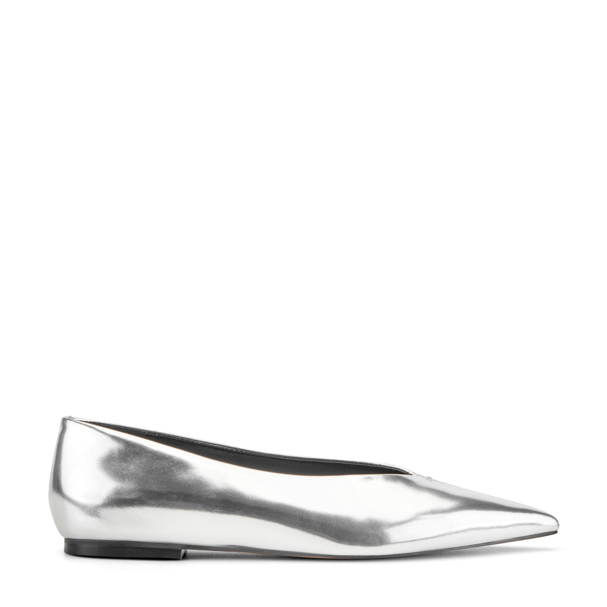 Casee Leather Flat - Silver Metallic | Marc Fisher